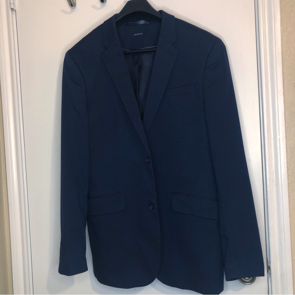 Perry Ellis Mens Blue Very Slim Stretch Sports Coat/Jacket